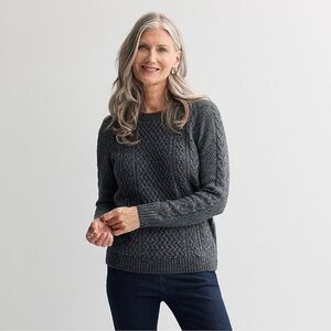 NWT Croft & barrow Cozy Sweater. Gray, Sz. S